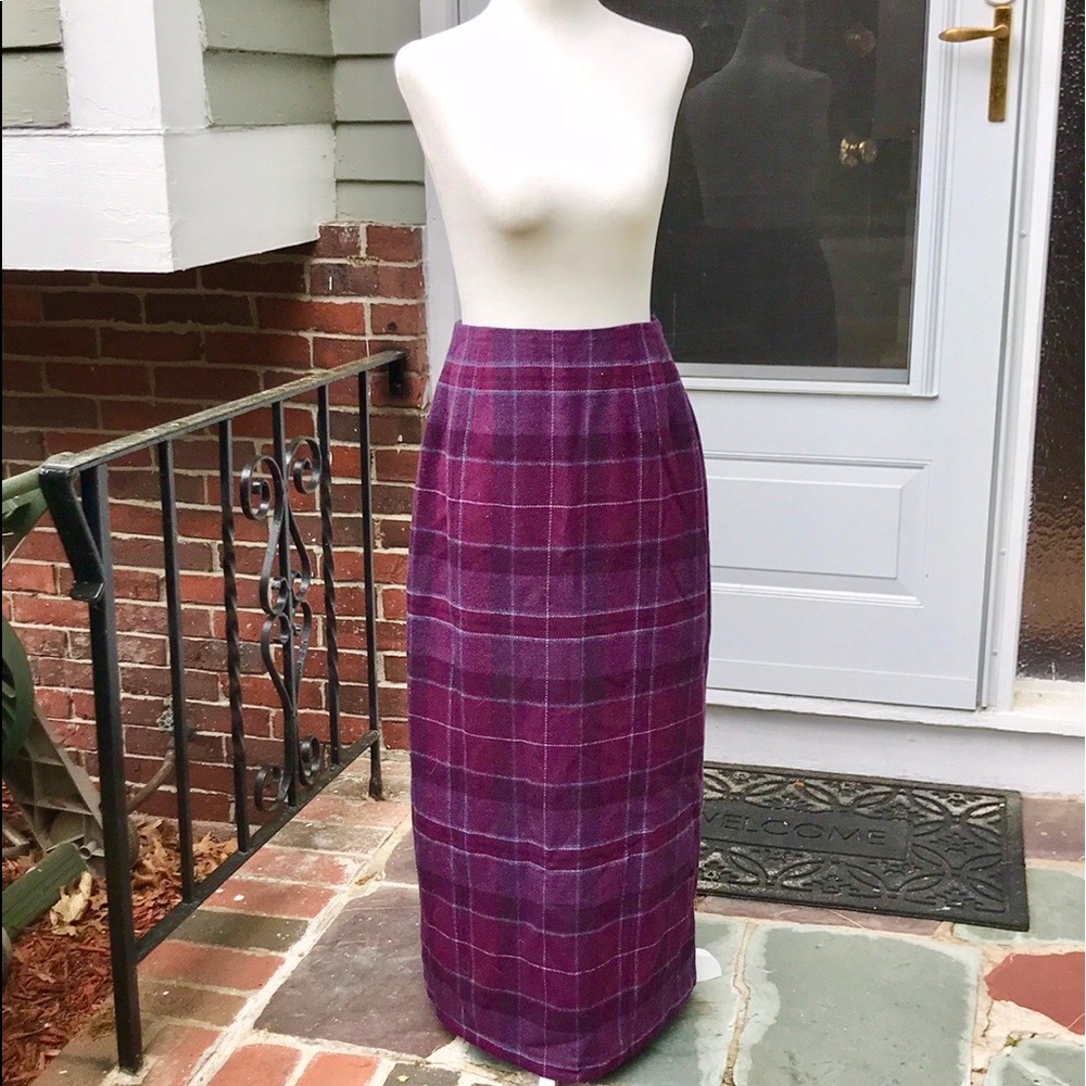 Vintage JG Hook Plaid Maxi Skirt